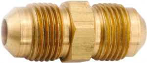 Anderson Metals 1/2" Tube OD 45° Brass Flared Tube Union Flare x Flare Ends 754042-08 - 55505358