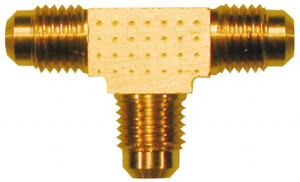 CerroBrass 5/16" Tube OD 45° Brass Flared Tube Union Tee Flare x Flare x Flare Ends P-T2-5 - 36985190