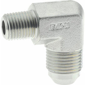Eaton 1/2" Tube OD x 1/4" NPT 37° Steel Flared Tube Male Elbow Flare x MNPT Ends 2024-4-8S - 06682314