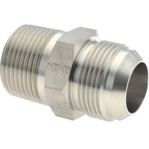 Made in USA 1" Tube OD x 1-11-1/2 NPTF 37° 316 Stainless Steel Flared Tube Male Connector Flare x MNPTF Ends TX-16-C - 37058211