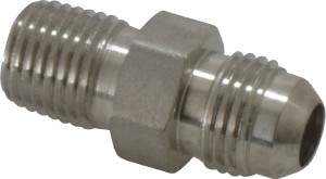Made in USA 3/8" Tube OD x 1/4-18 NPTF 37° 316 Stainless Steel Flared Tube Male Connector Flare x MNPTF Ends TX-6-C-A - 76041847