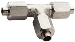 Made in USA 1-1/2" Tube OD x 1-7/8-12 UNF 37° 316 Stainless Steel Flared Tube Union Tee Flare x Flare x Flare Ends TX-24-T - 33662602