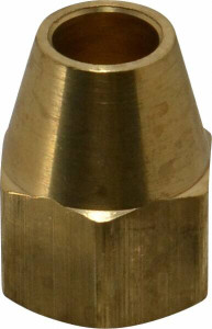 Parker Hannifin 3/8" Tube OD x 5/8-18 UNF 45° Brass Flared Tube Short Nut Flare Ends 41FS-6 - 62249925