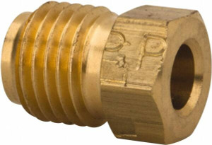 Parker Hannifin 3/16" Tube OD x 3/8-24 UNF Brass Flared Tube Inverted Piloted Nut Flare Ends 41IFF-3 - 62252325
