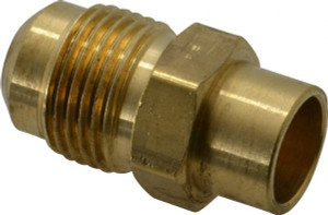 Parker Hannifin 1/2" Tube OD x 3/4-16 UNF 45° Brass Flared Tube Flare To Solder 3/4-16 UNF 43F-8-8 - 62250329