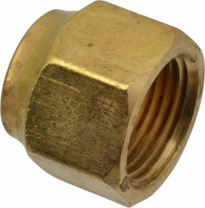 Parker Hannifin 1/2" Tube OD x 3/4-16 UNF 45° Brass Flared Tube Short Nut Flare Ends 14FSX-8 - 62249693