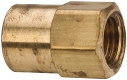 Parker Hannifin 1/2" Tube OD x 3/8-18 NPTF Brass Flared Tube Inverted Female Connector Flare x FNPTF Ends 46IFHD-8-6 - 62252473