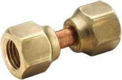 Parker Hannifin 1/2" Tube OD x 3/4-16 UNF 45° Brass Flared Tube Swivel Nut Valve Connector Flare x Flare Ends 14FSV-8 - 62249768