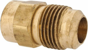 Parker Hannifin 5/8" Tube OD x 3/8-18 NPTF 45° Brass Flared Tube Female Connector Flare x FNPTF Ends 46F-10-6 - 62250345