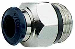Aignep USA 5/32" Outside Diam, 1/4 Universal Thread, Nickel Plated Brass Push-to-Connect Union 250 Max psi, Tube to Universal Thread Connection, Buna O-Ring 87000-53-04 - 82288473