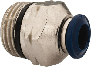Aignep USA 1/4" Outside Diam, 3/8 Universal Thread, Nickel Plated Brass Push-to-Connect Male Connector 250 Max psi, Tube to Universal Thread Connection, Buna O-Ring 87000-04-06 - 82288358