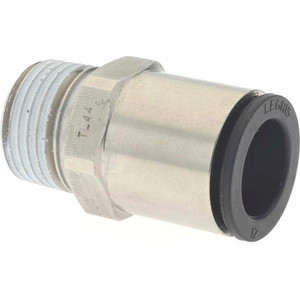 Legris 12mm Outside Diam, 3/8 NPT, Nickel Plated Brass Push-to-Connect Tube Male Connector 290 Max psi, Tube to Male NPT Connection, Buna Nitrile O-Ring 3175 12 18 - 60471844