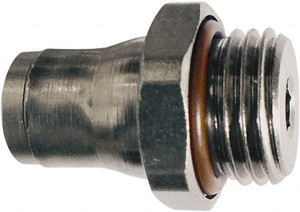 Legris 4mm Outside Diam, M5x0.8 Metric, Nickel Plated Brass Push-to-Connect Tube Male Connector 435 Max psi, Tube to Metric Thread, FKM O-Ring 3601 04 19 - 51720134