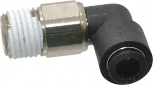 Legris 1/4" Outside Diam, 1/4 NPT, Nylon Push-to-Connect Tube Male Swivel Elbow 290 Max psi, Tube to Male NPT Connection, Buna Nitrile O-Ring 3159 56 14 - 82816398