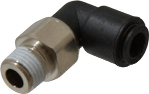 Legris 8mm Outside Diam, 1/4 BSPT, Nylon Push-to-Connect Tube Male Swivel Elbow 290 Max psi, Tube to Male BSPT Connection, Buna Nitrile O-Ring 3159 08 13 - 82816323