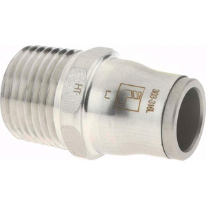 Legris 1/2" Outside Diam, 1/2 NPT, Stainless Steel Push-to-Connect Male Connector 435 Max psi, Tube to Male NPT Connection, FKM O-Ring 3805 62 22 - 48615421