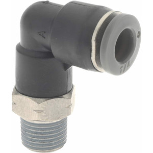 Norgren 1/4" Tube OD, 1/8 NPTF Brass Push-to-Connect Tube Male Swivel Elbow Tube to Male NPT Connection, 150 Max psi, Nitrile O-Ring, 0 to 175°F Working Temp C24470418 - 00349183