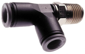 Norgren 5/32" Tube OD, 1/8 NPTF Brass Push-to-Connect Tube Male Swivel Run Tee Tube to Male NPT Connection, 150 Max psi, Nitrile O-Ring, 0 to 175°F Working Temp C24680218 - 00349373