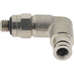 Norgren 10-32 UNF, Nickel Plated Brass Push-to-Connect Tube Male Swivel Elbow 260 Max psi, Tube to Male UNF Connection 124470110 - 48789002