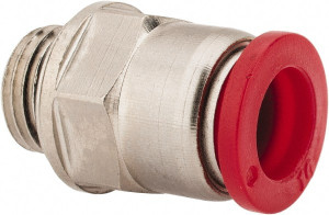 Norgren 10mm Tube OD, 1/4 BSPP Brass Push-to-Connect Tube Male Connector Tube to Male BSPP Connection, 150 Max psi, Nitrile O-Ring, 0 to 175°F Working Temp C02251028 - 00350728