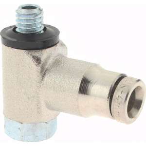 Norgren 10-32 UNF, Nickel Plated Brass Push-to-Connect Tube Banjo Elbow 260 Max psi, Tube to Male Connection 12R510210 - 48792006