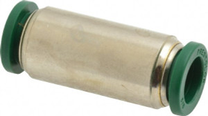 Parker Hannifin 3/8" Outside Diam, Nickel Plated Brass Push-to-Connect Tube Union 300 Max psi, Tube to Tube Connection, Buna-N O-Ring 12579 - 84425628