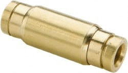 Parker Hannifin 3/8 x 1/4" Outside Diam, Brass Push-to-Connect Tube Union 250 Max psi, Buna-N O-Ring, Tube to Tube Connection 62PTC-6-4 - 01468511