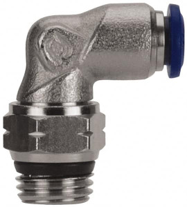 Value Collection 3/8" Outside Diam, 1/8 Universal, Nickel Plated Brass Push-to-Connect Tube Male Swivel Elbow 250 Max psi, Tube to Universal Thread Connection, Buna O-Ring 2555638065PRO - 81080061