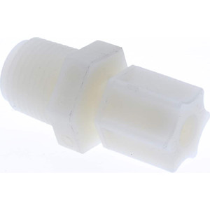 Made in USA 1/4" Tube OD, Nylon Plastic Compression Tube Male Connector 3/8 NPT Pipe, 220°F Max, Plastic Grip 0603.035 - 32872947