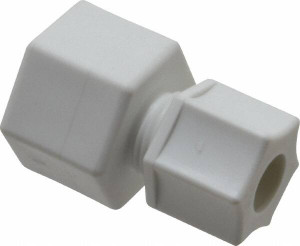 Made in USA 3/8" Tube OD, Polypropylene Plastic Compression Tube Female Connector 1/2 NPT Pipe, 215°F Max, Plastic Grip 0605.056 - 32874745
