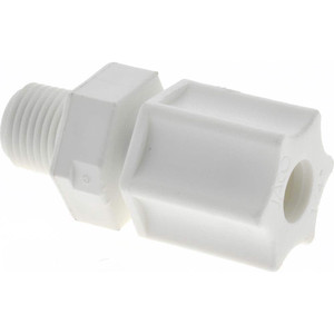 Made in USA 1/4" Tube OD, Polypropylene Plastic Compression Tube Male Connector 1/8 NPT Pipe, 215°F Max, Plastic Grip 0600.031 - 32874380