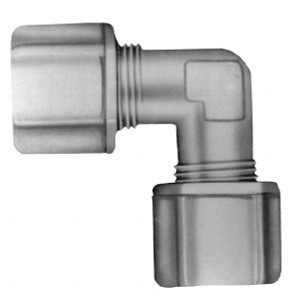 Made in USA 1/2" Tube OD, Acetal/Celcon Plastic Compression Tube Union Elbow 220°F Max, Plastic Grip 0641.066 - 32877128