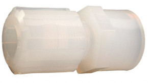 Parker Hannifin 1/4" Tube OD, PFA PTFE Plastic Compression Tube Female Straight Adapter 1/2 NPT Pipe, 300°F Max, Plastic Grip FAFS-48 - 60305844