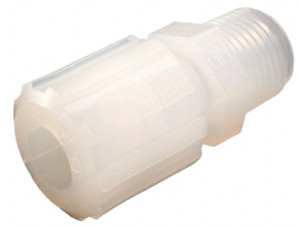 Parker Hannifin 1/8" Tube OD, PFA PTFE Plastic Compression Tube Male Straight Adapter 1/4 NPT Pipe, 325°F Max, Plastic Grip GAMS-24 - 60314556 Parker Hannifin 1/8" Tube OD, PFA PTFE Plastic Compression Tube Male Straight Adapter 1/4 NPT Pipe, 325°F Max, Plastic Grip GAMS-24 - 60314556