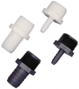 Green Leaf 1" Barb, 3/4 NPT, Multiple Barbed Tube Adapter Polypropylene, Male A 3410 P - 77211894