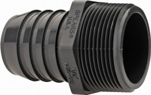 Value Collection 1-1/2" Barb, 1-1/2 MIPT, Multiple Barbed Tube Adapter PVC, Male 1436-015 - 37004314