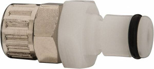 CPC Colder Products 1/4" OD, Acetal Push-to-Connect Straight Thru 120 Max psi, White PMC2004NA - 85148757