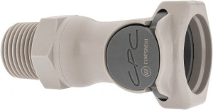 CPC Colder Products 1/2" Outside Diam, 1/2 NPT, Polypropylene Push-to-Connect Tube Female Connector 60 Max psi, Gray 62800 - 85221851