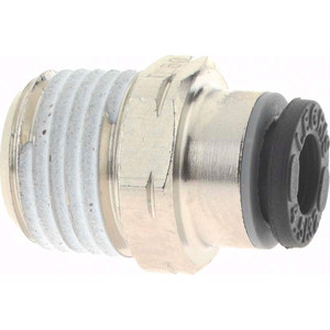 Legris 5/32" Outside Diam, 1/8 NPT, Nickel Plated Brass Push-to-Connect Tube Male Connector 290 Max psi 3175 04 11 - 48618086