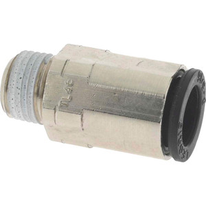 Legris 5/16" Outside Diam, 1/8 NPT, Nickel Plated Brass Push-to-Connect Tube Male Connector 290 Max psi 3175 08 11 - 48617500