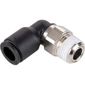 Legris Plastic Push-To-Connect Tube Fittings, Type: Male Elbow, Tube Outside Diameter (mm): 14, Maximum Working Pressure (psi): 290.00, Material: Glass Reinforced Nylon/Nickel Plated Brass, Maximum Work Temperature (F): 290 3109 14 17 - 20103107