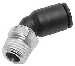 Legris 12mm OD, 1/4 BSPT, Nylon/Nickel Plated Brass Push-to-Connect Male Elbow 45° 290 Max psi 3113 12 13 - 86767886