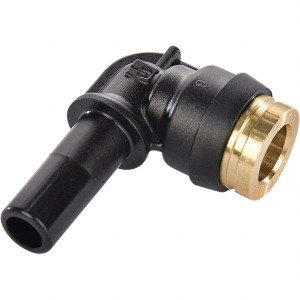Parker Hannifin Plastic Push-To-Connect Tube Fittings, Type: Plug-In Elbow, Tube Outside Diameter (Inch): 1/2 x 1/4, Maximum Working Pressure (psi): 250.00, Material: Nylon/Brass/Buna 369PTCSP-8-4 - 13020342