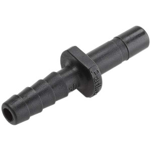 Parker Hannifin 1/2 Kynar Push-to-Connect Tube to Barb Connector Tube Fitting 250 Max psi, 1/2 ID, Black, Tube OD x Tube ID Ends, FDA & NSF-51 FB8TCB8 - 19138585