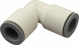 Parker Hannifin 1/2 Bio-Sourced Nylon 11 Push-to-Connect Union Elbow Tube Fitting 160 Max psi, White, FDA, NSF-51 & NSF-61 6302 62 00WP2 - 72338189