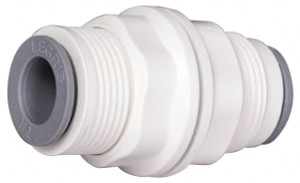 Parker Hannifin 1/2 Bio-Sourced Nylon 11 Push-to-Connect Bulkhead Union Tube Fitting 160 Max psi, White, FDA, NSF-51 & NSF-61 6316 62 00WP2 - 72338320