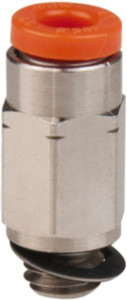 SMC Pneumatics 5/32" OD, 10-32 UNF, Brass/Polybutylene Push-to-Connect Male Connector 145 Max psi KQ2H03-32N - 50920594