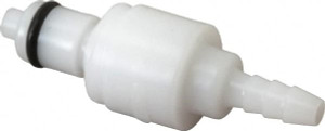 CPC Colder Products 1/8" Nominal Flow, 1/8" ID, Male, Inline Hose Barb-Male Plug 120 Max psi, -40 to 180°F, Acetal Coupling, Buna-N O-Ring PMCD2202 - 48610810