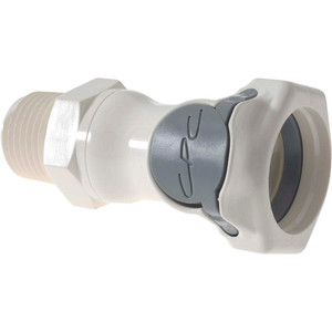 CPC Colder Products 3/8" Nominal Flow, 1/2 NPT Thread, Female, Inline Threaded-Female Socket 125 Max psi, -40 to 280°F, Polysulfone Coupling, EPDM O-Ring HFCD10835 - 48733596