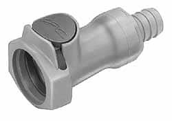 CPC Colder Products 3/8" Nominal Flow, 5/8" ID, Female, Inline Hose Barb-Female Socket 60 Max psi, 32 to 230°F, Polypropylene Coupling, EPDM O-Ring HFC171012 - 48732747